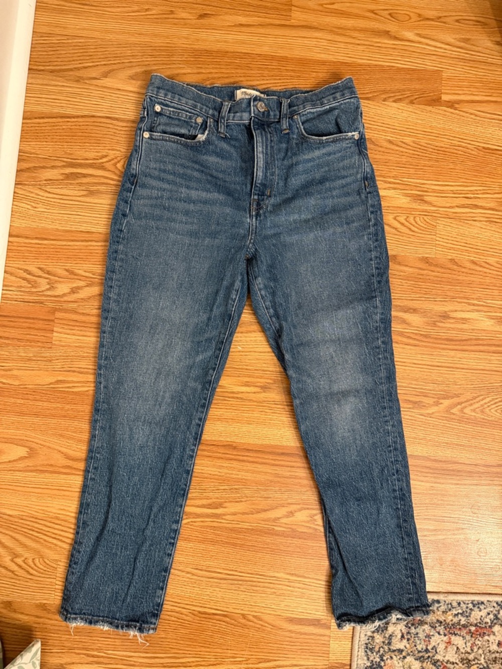 Madewell high rise slim crop boy Jean
